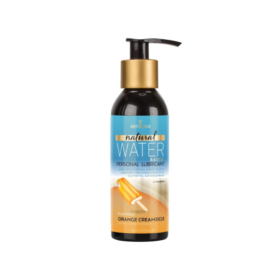 Оральна змазка зі смаком апельсинового морозива на водній основі Sensuva Natural Water-Based Orange Creamsicle, 125 ml
