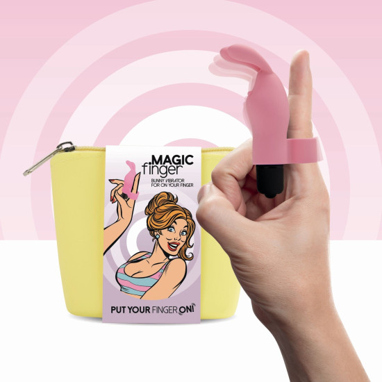 Вибратор на палец, розовый FeelzToys Magic Finger Vibrator Pink