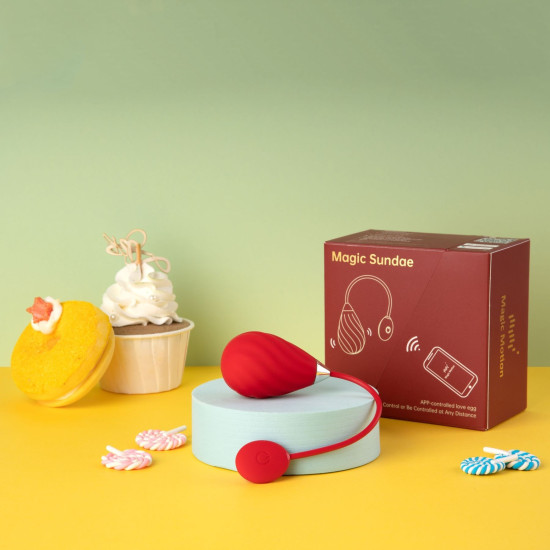 Смарт-виброяйцо, красное Magic Motion Sundae Red