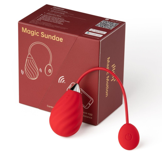 Смарт-виброяйцо, красное Magic Motion Sundae Red