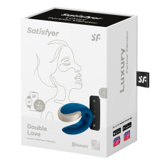 Смарт-вібратор для пар, синій Satisfyer Double Love Blue