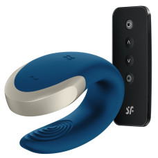 Смарт-вібратор для пар, синій Satisfyer Double Love Blue