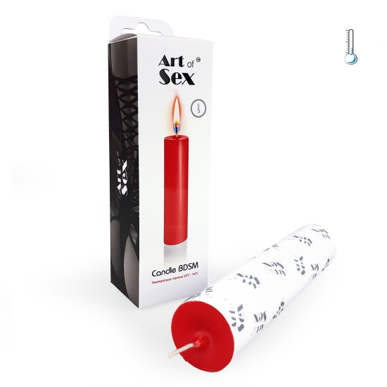 Низкотемпературная свеча для секса и БДСМ, красная Art of Sex Low-Temperature Candle Red, 15 cm