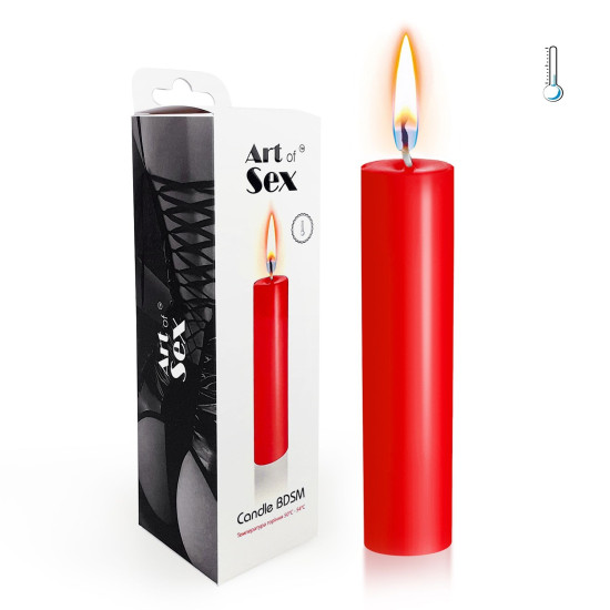 Низкотемпературная свеча для секса и БДСМ, красная Art of Sex Low-Temperature Candle Red, 15 cm