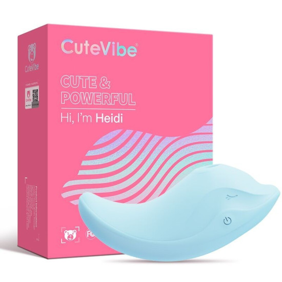 Вібратор і кліторальний стимулятор, синій CuteVibe Heidi Blue