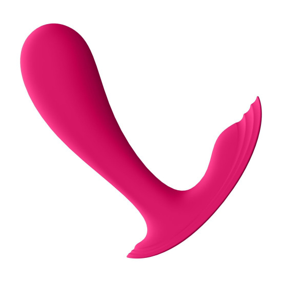 Смарт-вібратор у трусики, вагінально-кліторальний, 2 мотори, рожевий Satisfyer Top Secret Pink