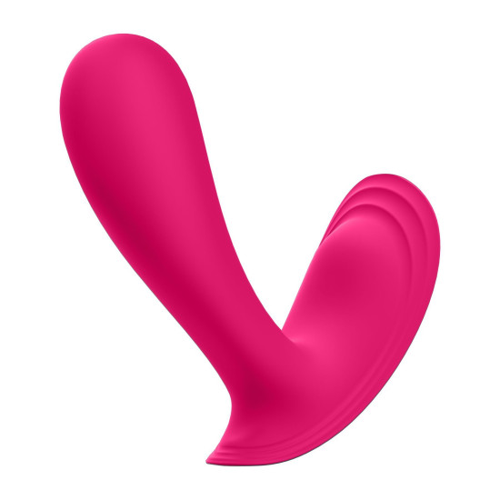 Смарт-вібратор у трусики, вагінально-кліторальний, 2 мотори, рожевий Satisfyer Top Secret Pink