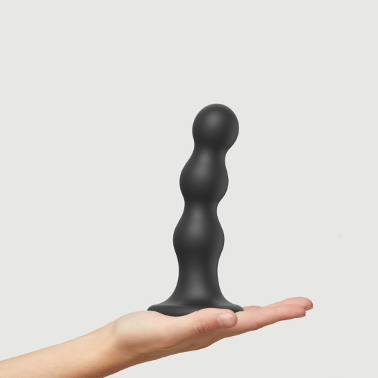 Насадка для страпона з кулями, чорна Strap-On-Me Dildo Plug Balls Black, L