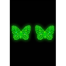 Пэстис-бабочки из кристаллов, светятся в темноте (наклейки) Leg Avenue Chrysallis Nipple Sticker