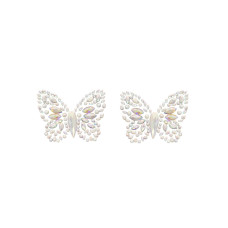Пэстис-бабочки из кристаллов, светятся в темноте (наклейки) Leg Avenue Chrysallis Nipple Sticker