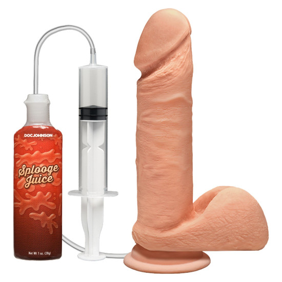 Кінчаючий фалоімітатор, довжина 17,8 см, діаметр 4,3 см - Doc Johnson The D ULTRASKYN Perfect D Squirting 7 Inch