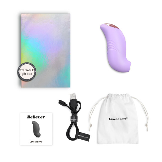 Вакуумный клиторальный стимулятор, розово-сиреневый Love To Love Believer Viva Mauve