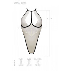 Боді з доступом, кремове Passion Chika Body Cream, L/XL