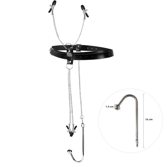Бондажный набор с металлическим анальным крюком №1 Art of Sex Blanca Bondage Set with Anal Hook №1