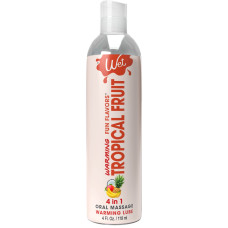 Согревающий лубрикант на водной основе со вкусом тропических фруктов Wet Warming Tropical Explosion 4 in 1, 118 ml