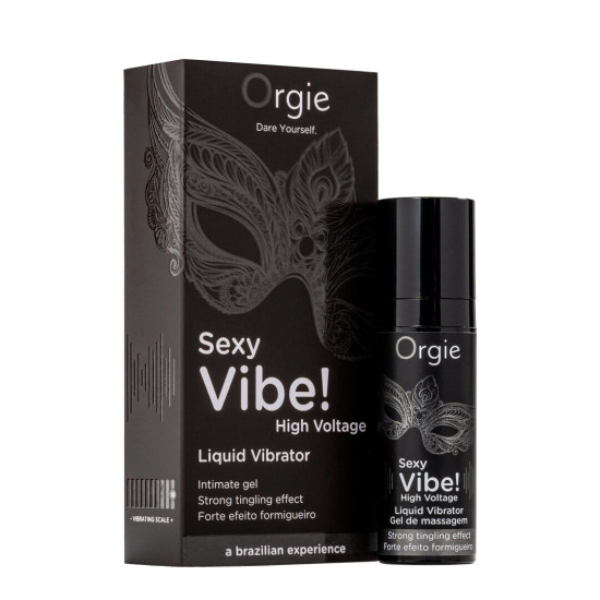 Мощный жидкий вибратор Orgie Sexy Vibe! High Voltage, 15 ml