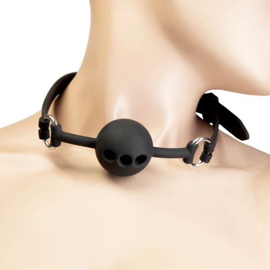 Кляп із силіконовою кулькою, чорний Punishment Silicone Ball Gag Black