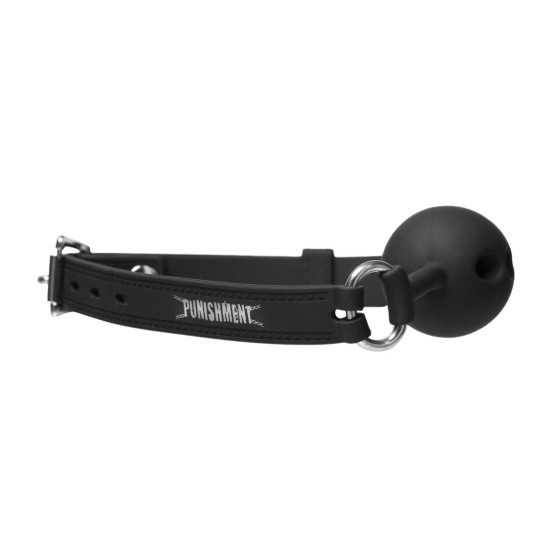 Кляп із силіконовою кулькою, чорний Punishment Silicone Ball Gag Black