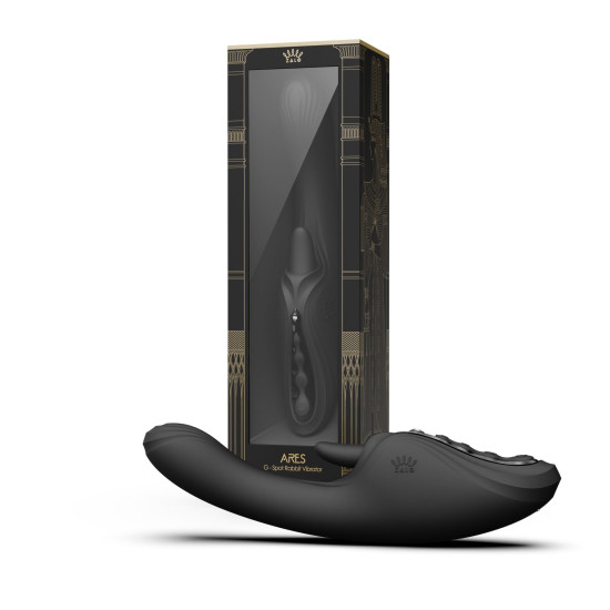 Вибратор-кролик, черный Zalo Ares Obsidian Black