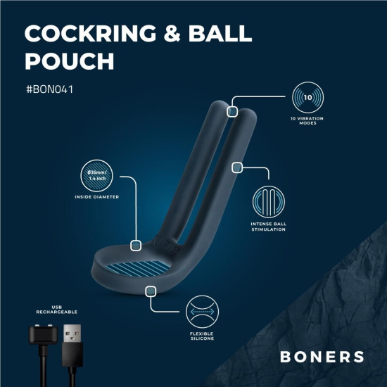 Эрекционное кольцо со стимулятором яичек Boners Cockring & Ball Stimulator