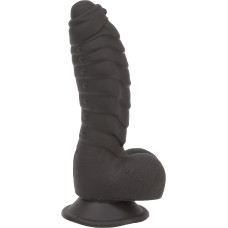 Фаллоимитатор с мошонкой, длина 18 см, вибропуля в подарок, черный Addiction Ben Dildo With Balls Black, 7 inch