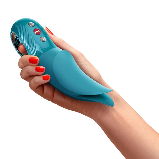 Гибкий вибратор для клитора с двойным кончиком, бирюзовый Fun Factory Volta Aquamarine