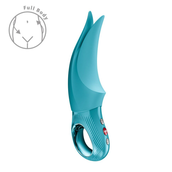 Гибкий вибратор для клитора с двойным кончиком, бирюзовый Fun Factory Volta Aquamarine