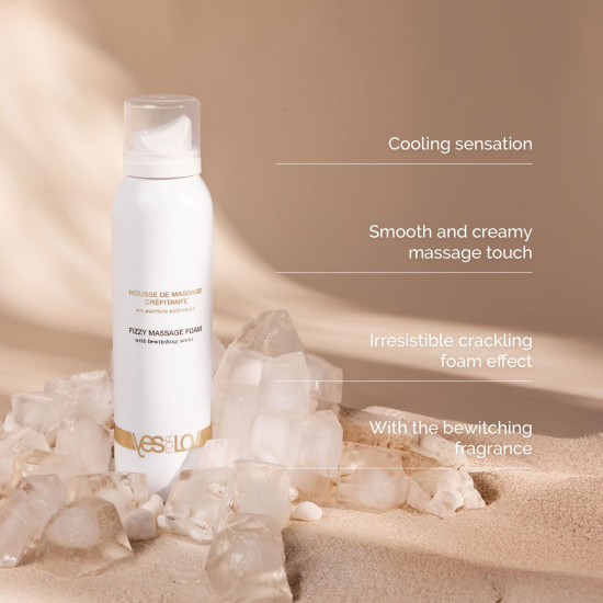 Массажная пена, цветочный аромат YESforLOV Fizzy Massage Foam with bewitching scent, 150 ml