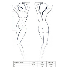 Боді монокіні з довгим рукавом і закритим плечем, чорне YOLANDA BODY Black, L/XL