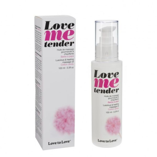 Натуральна масажна олія з ароматом солодкої вати Love To Love LOVE ME TENDER Cotton Candy, 100 ml