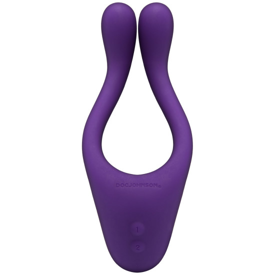 Вібратор для пар фіолетового кольору Doc Johnson Tryst Purple