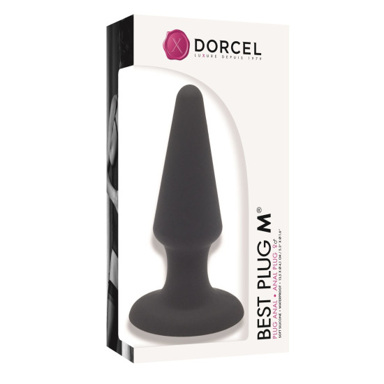 Силіконова анальна пробка, довжина 13,5 см, макс. діаметр 4,1 см Dorcel Best Plug, M