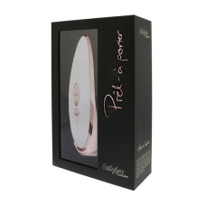 Вакуумний стимулятор люксовий білого кольору зі вставкою зі шкіри Satisfyer Luxury Pret-a-Porter White