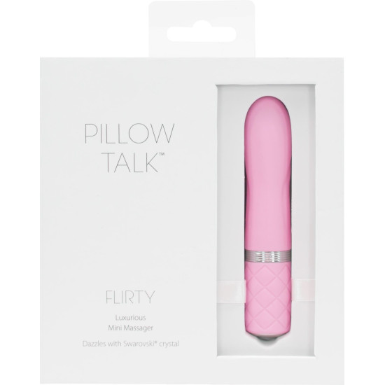 Вібратор з кристалом Сваровскі та гнучкою голівкою, рожевий Pillow Talk Flirty Pink