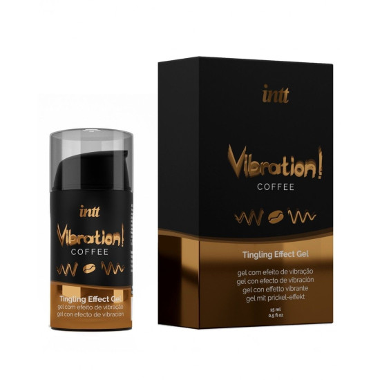 Жидкий вибратор со вкусом кофе Intt Vibration Coffee, 15 ml