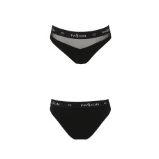 Трусики с прозрачной вставкой, черные Passion PS006 Panties Black, L
