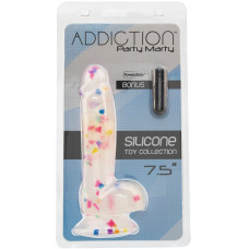 Фалоімітатор із конфетті, довжина 19 см, діаметр 3,8 см, Addiction Party Marty, 7.5»