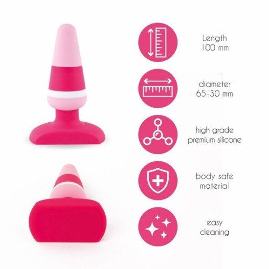 Силиконовая анальная пробка, длина 10 см, макс. диаметр 6,5 см FeelzToys Plugz Butt Plug Colors Nr. 2