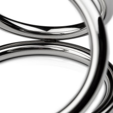 Потрійне ерекційне кільце, середній розмір Sinner Gear Unbendable Triad Chamber Metal Cock and Ball Ring Medium