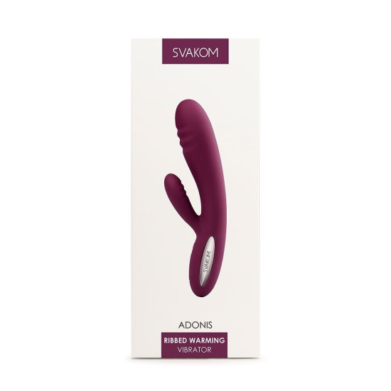 Вибратор-кролик с подогревом, 48 часов работы, фиолетовый Svakom Adonis Violet