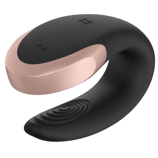 Смарт-вібратор для пар, чорний Satisfyer Double Love Black