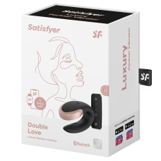 Смарт-вибратор для пар, чёрный Satisfyer Double Love Black