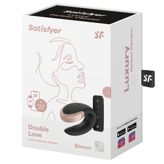 Смарт-вібратор для пар, чорний Satisfyer Double Love Black
