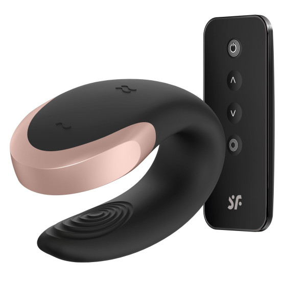 Смарт-вібратор для пар, чорний Satisfyer Double Love Black