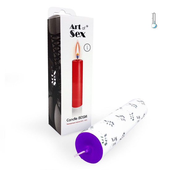 Низькотемпературна свічка для сексу та БДСМ, фіолетова Art of Sex Low-Temperature Candle Purple, 15 cm