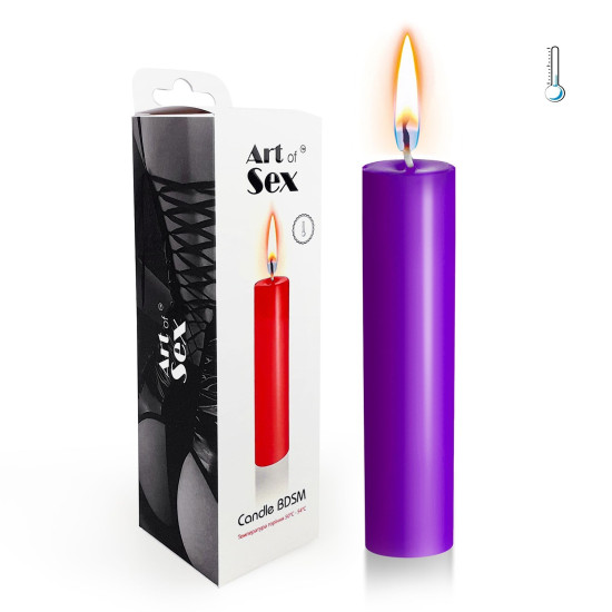 Низькотемпературна свічка для сексу та БДСМ, фіолетова Art of Sex Low-Temperature Candle Purple, 15 cm