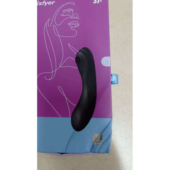 Вакуумний стимулятор з вібрацією Satisfyer Curvy Trinity 4 Black (пом'ята упаковка)