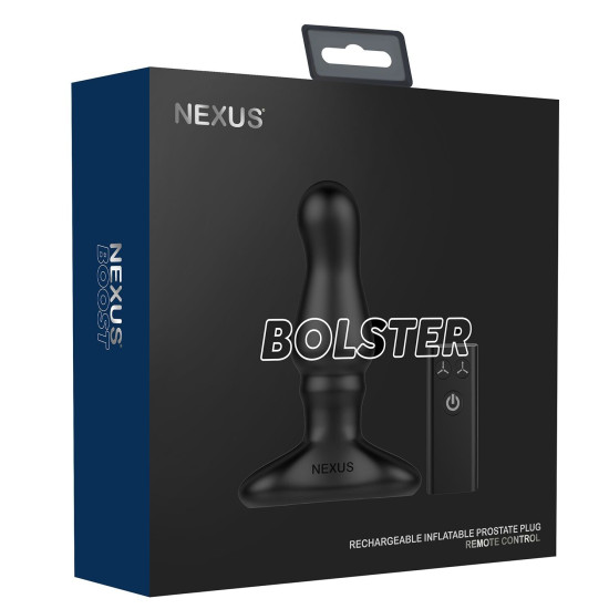 Анальна пробка з надувною головкою і вібрацією, діаметр 4 см Nexus Bolster