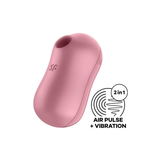 Вакуумний стимулятор, світло-червоний Satisfyer Cotton Candy Light Red