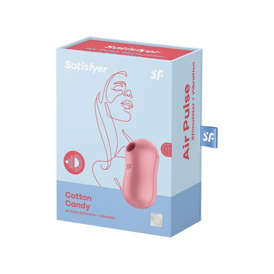 Вакуумний стимулятор, світло-червоний Satisfyer Cotton Candy Light Red